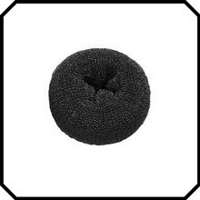 Load image into Gallery viewer, Extra large black hair donut bun maker ring sponge acccessory black special occassion indian bridal bun
