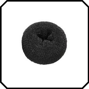 Extra large black hair donut bun maker ring sponge acccessory black special occassion indian bridal bun