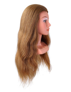 Cosmetology 100% human hair bonde blond Hair Mannequin Head Manikin Training Head
